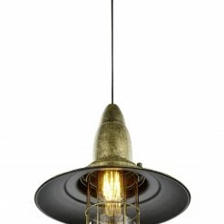 Pendelleuchte - Altmessing - Glas - 150 cm Höhe