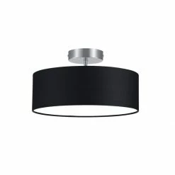 Deckenleuchte - schwarz - Stoffschirm - Ø 30 cm