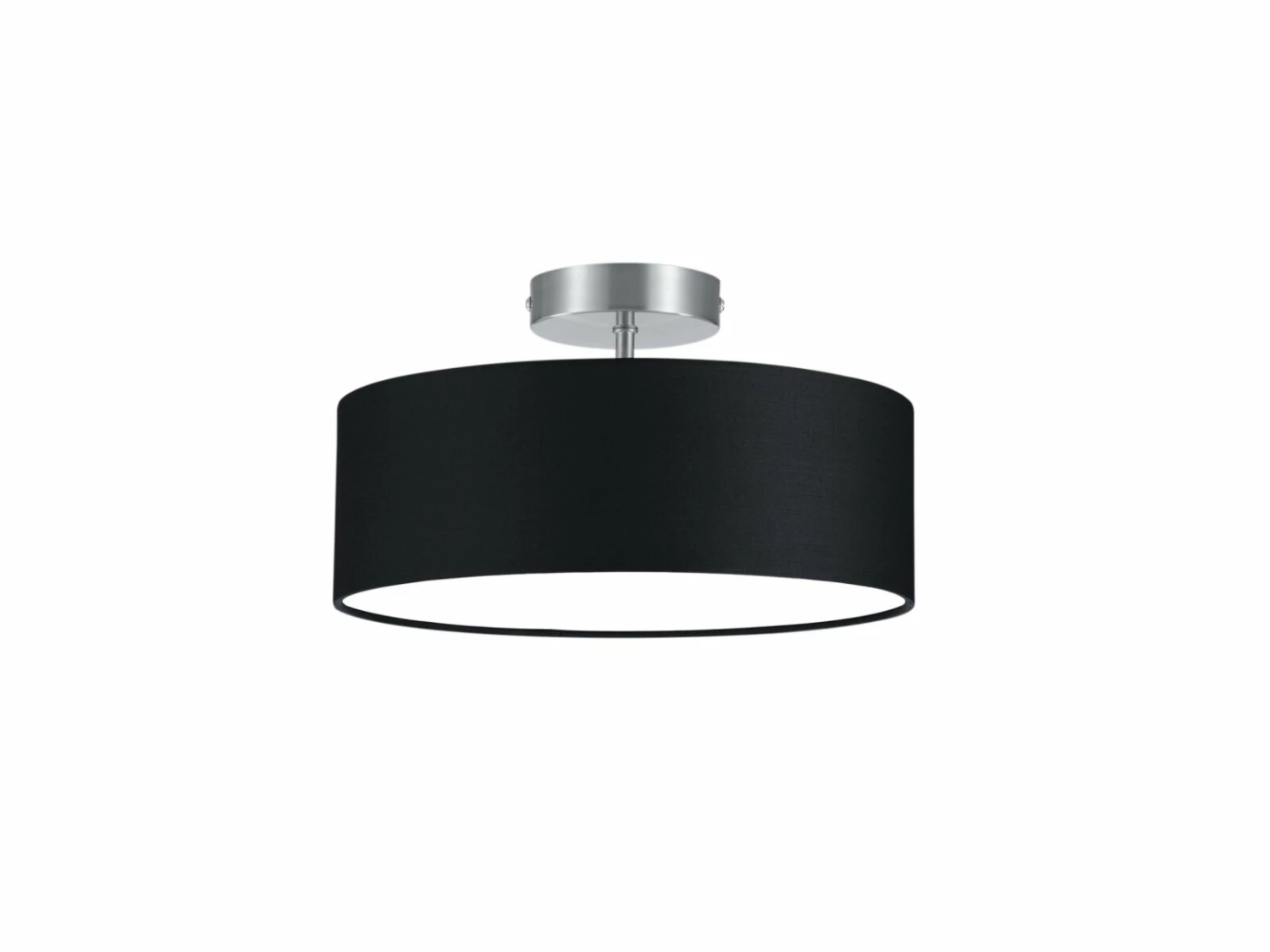 Deckenleuchte - schwarz - Stoffschirm - Ø 30 cm