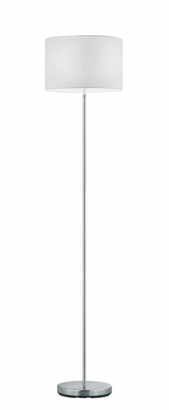 Stehlampe - weiß-Nickel matt - Stoffschirm
