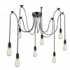 Hängeleuchte - schwarz - 8-flammig