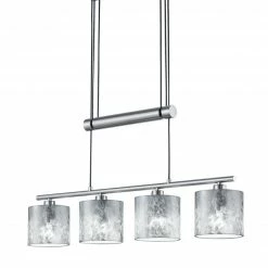 JoJo-Pendelleuchte - Nickel matt-silber- 4-flammig