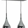 2-er-Pendelleuchte CLASSIC DROP - chrom