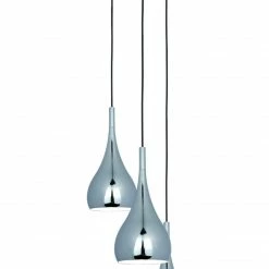 3-er Pendelleuchte CLASSIC DROP - Chrom