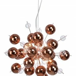 Pendelleuchte EXPLOSION - kupfer - 10-flammig