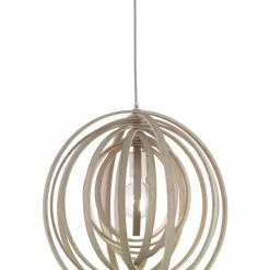 Pendelleuchte - holzfarbig - 1-flammig