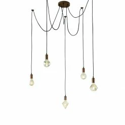 Pendelleuchte - kupfer - 5-flammig