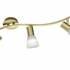 LED-Deckenleuchte - Messing-matt - 55 cm breit