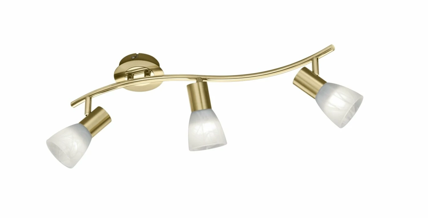 LED-Deckenleuchte - Messing-matt - 55 cm breit