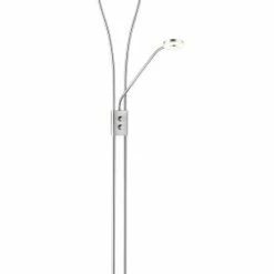 LED-Stehleuchte - Nickel-matt - 180 cm hoch