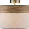 Deckenlampe - beige - Holz - 3-flammig