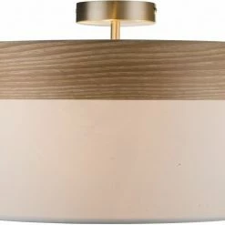 Deckenlampe - beige - Holz - 3-flammig