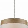 Pendelleuchte - braun-beige - Holz - 1-flammig