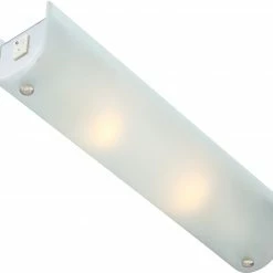 Spiegellampe - weiß satiniert - Glas - 35 cm breit