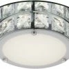 LED-Deckenleuchte - Chrom - Kristallstrahler