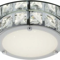 LED-Deckenleuchte - Chrom - Kristallstrahler