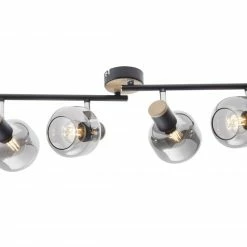 Deckenleuchte - schwarz - 4-flammig