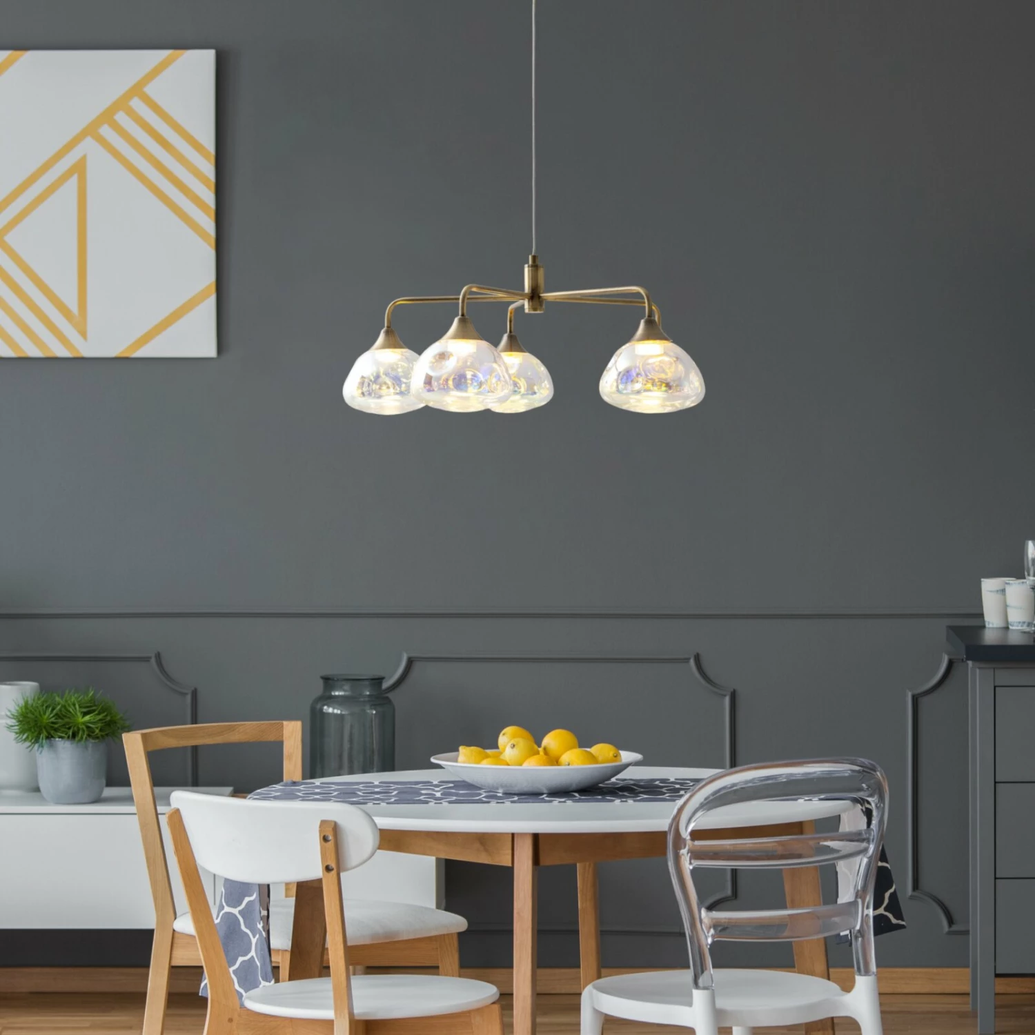 LED-Pendelleuchte - messing - 5-flammig – Bild 4