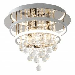 LED-Pendelleuchte DIAMONDS - chrom - Ø 40 cm