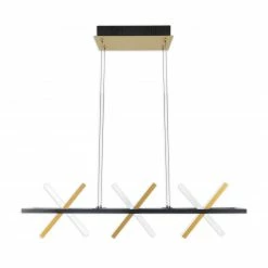 LED-Pendelleuchte - gold - 100 cm