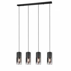 Pendelleuchte - schwarz matt - 4-flammig