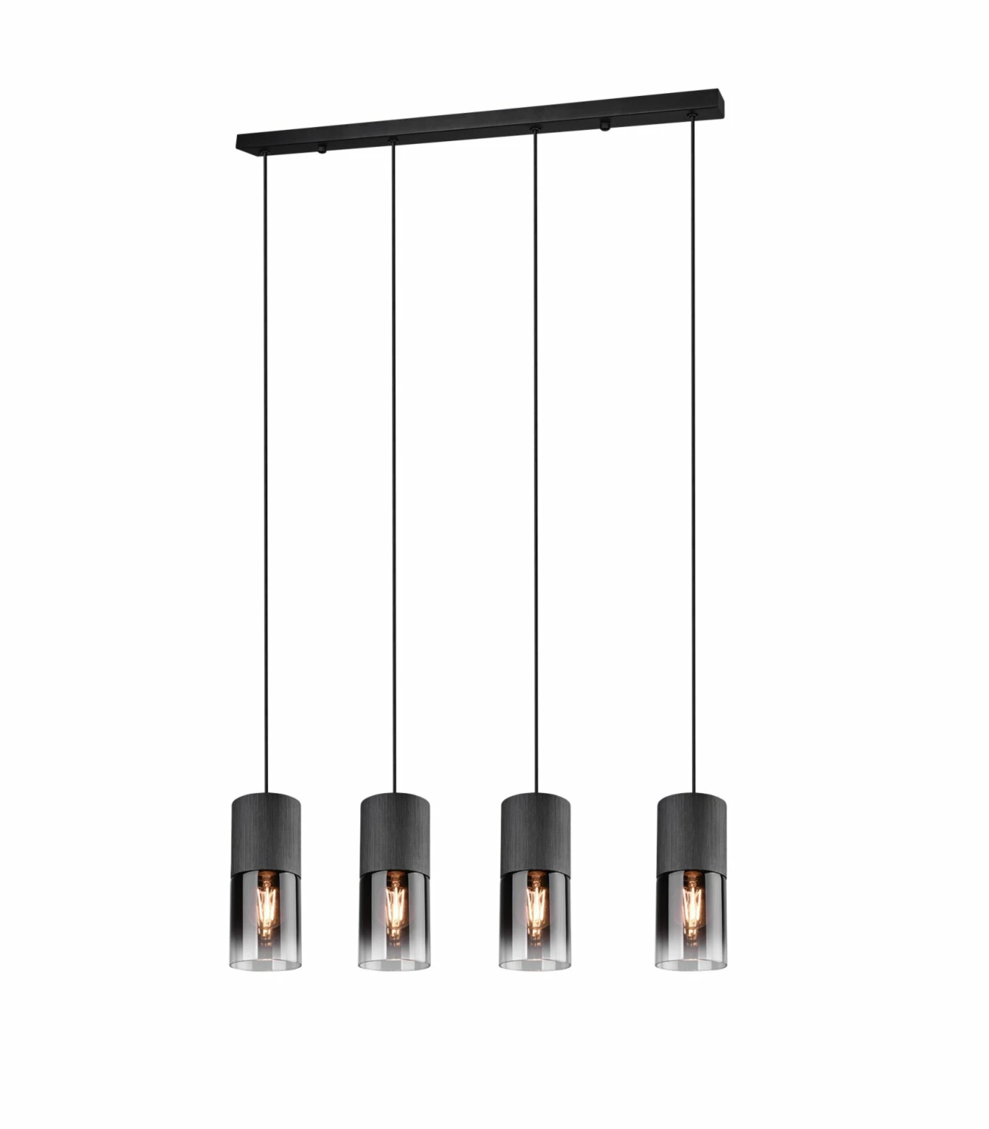 Pendelleuchte - schwarz matt - 4-flammig