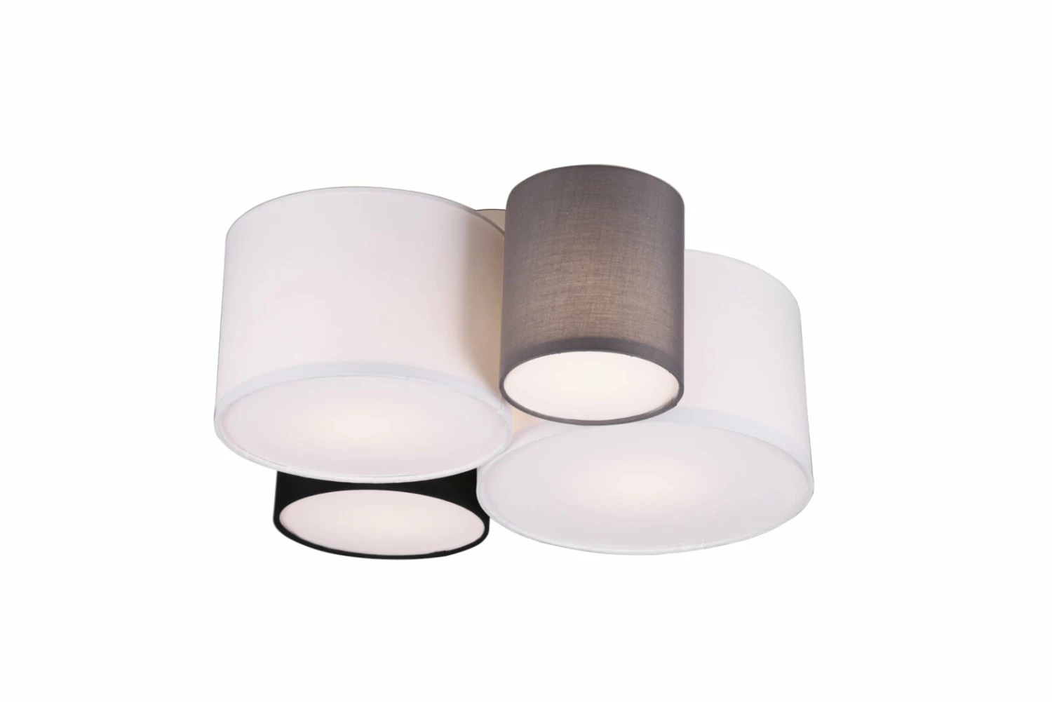 Deckenleuchte - schwarz-weiß-grau - 4-flammig