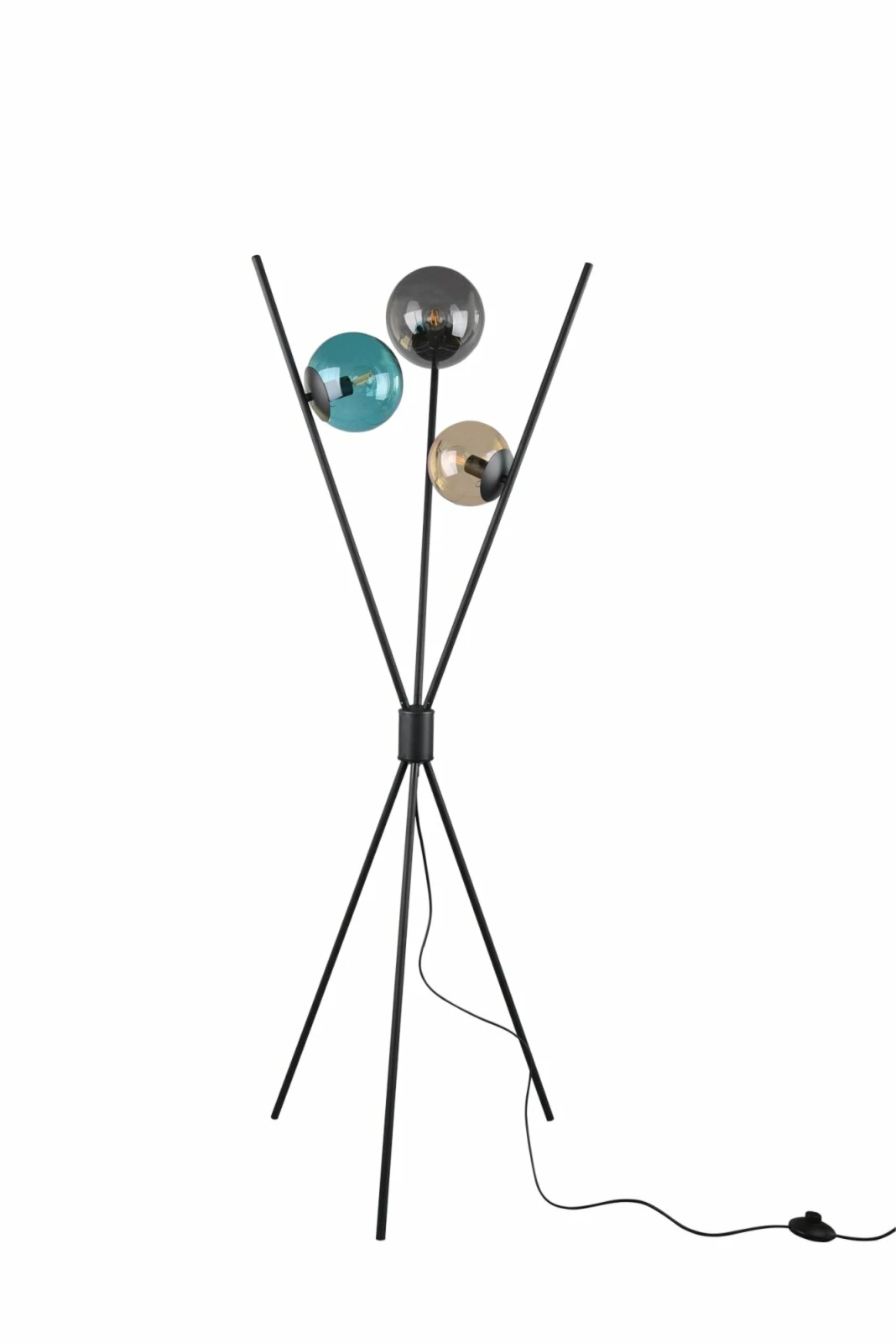 Stehleuchte - schwarz - multicolor - 3-flammig – Bild 2