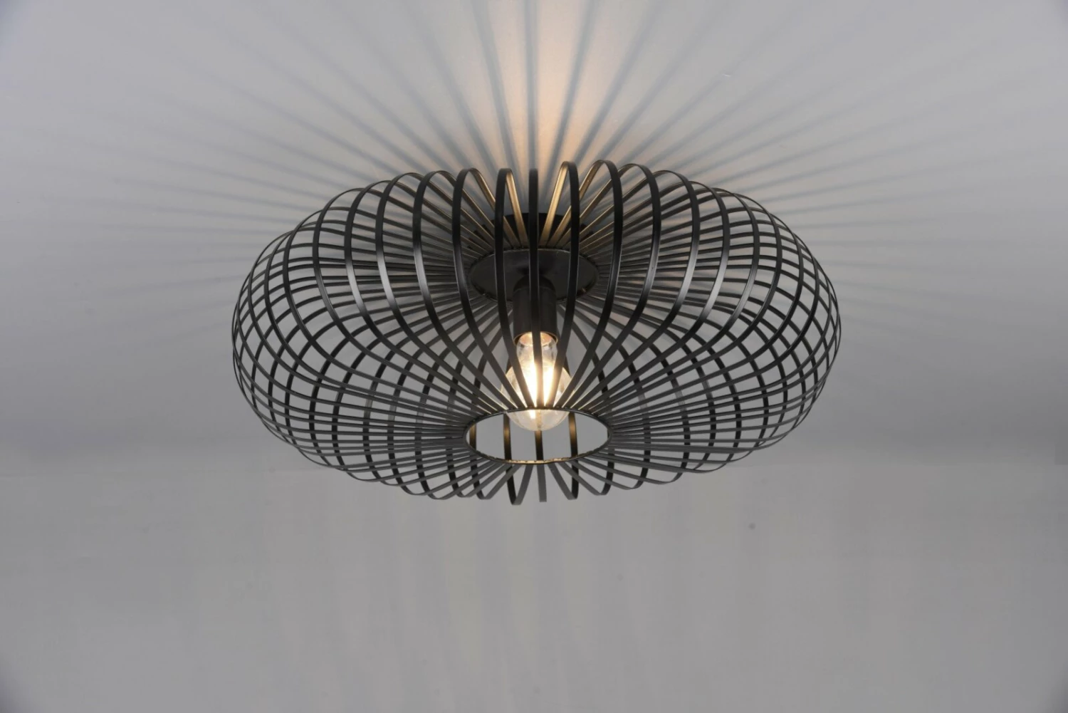 Deckenleuchte - schwarz matt - Ø 50 cm – Bild 4