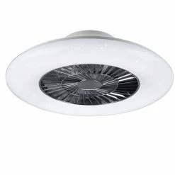 LED-Deckenventilator - weiß-chrom - Starlight-Effekt