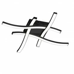 LED-Deckenleuchte - schwarz matt - 4-flammig