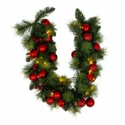 LED-Weihnachtsgirlande - mit Dekoration - 100 cm lang