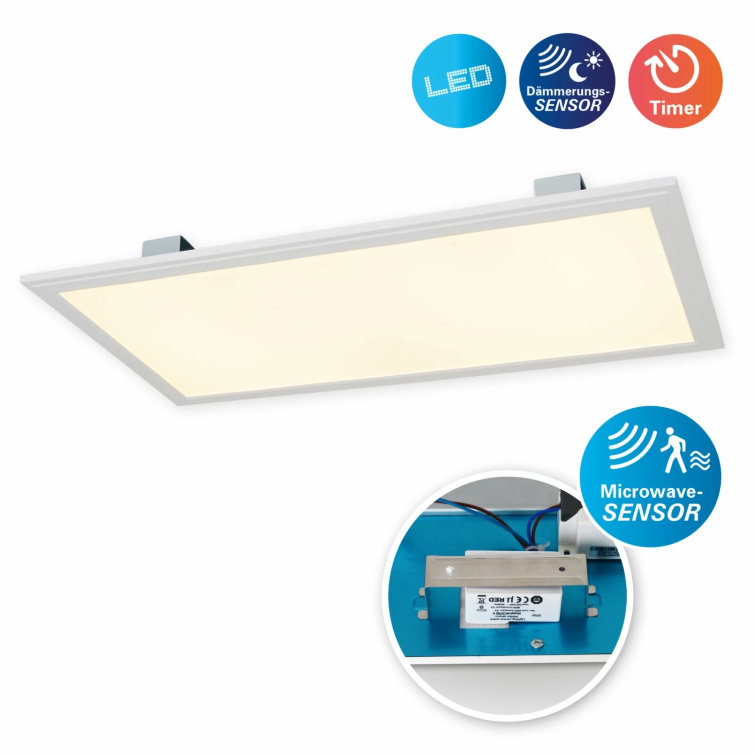 LED-Panelleuchte ALEGRE - weiß - Bewegungsmelder – Bild 3