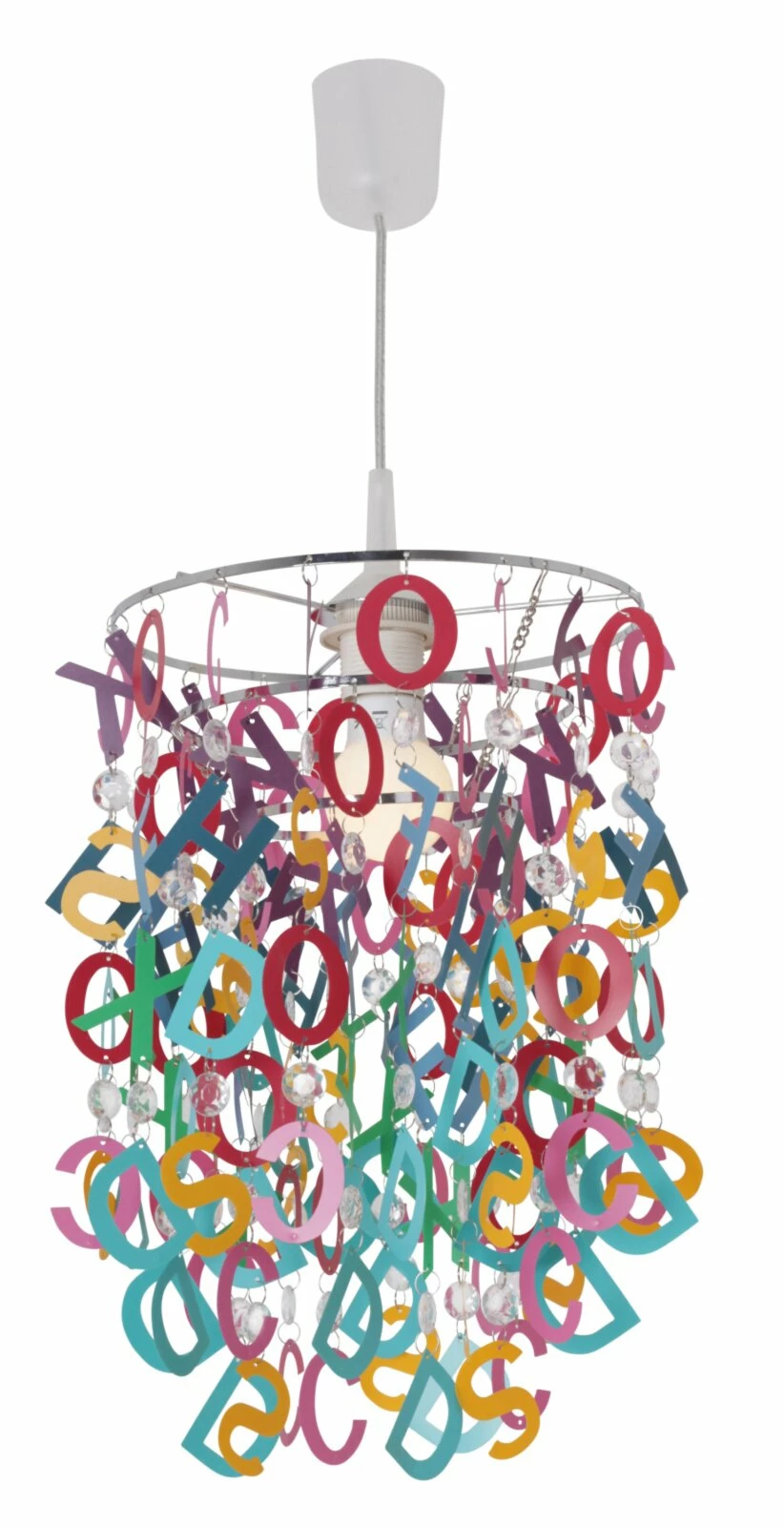 Kinder-Pendelleuchte LETTERLY - bunt - Ø 25 cm