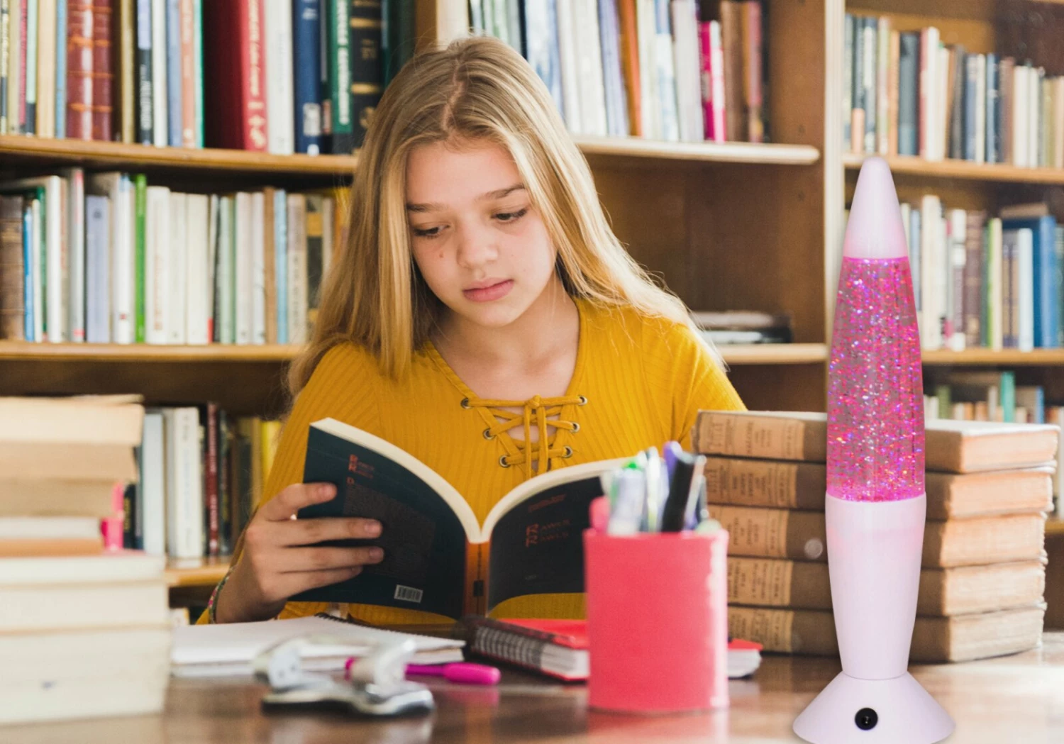 LED-Glitter-Leuchte - weiß - 36 cm hoch – Bild 4