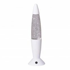LED-Glitter-Leuchte - weiß - 36 cm hoch