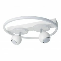2er-Spot LED Deckenleuchte RONDA - weiß - 15 cm hoch