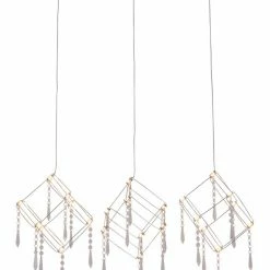 LED-Pendelleuchte ARANEUS - Chrom - 150 cm lang