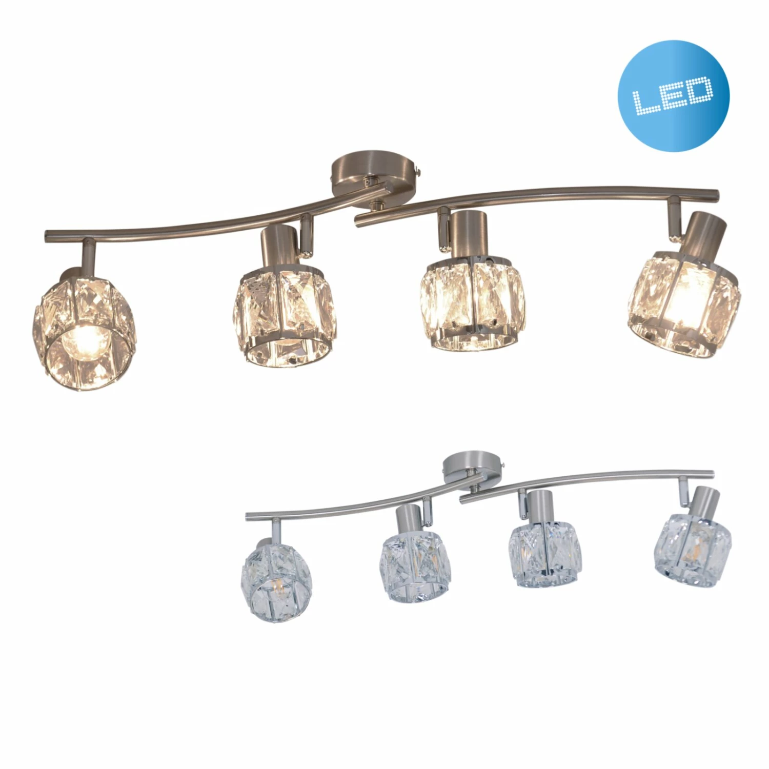 LED-Deckenstrahler JOSEFA - Stahl blank - 4 Spots – Bild 3