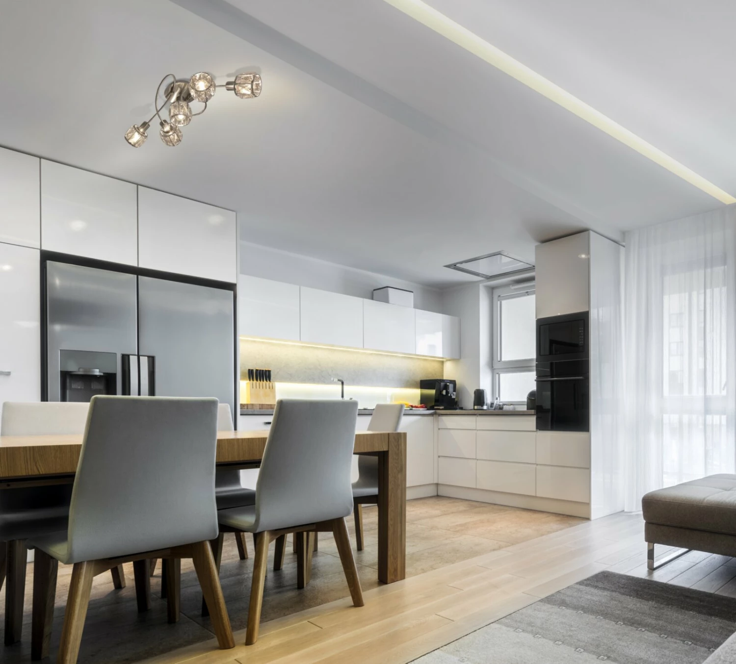 LED-Deckenleuchte JOSEFA - stahl-blank - 5-flammig – Bild 4