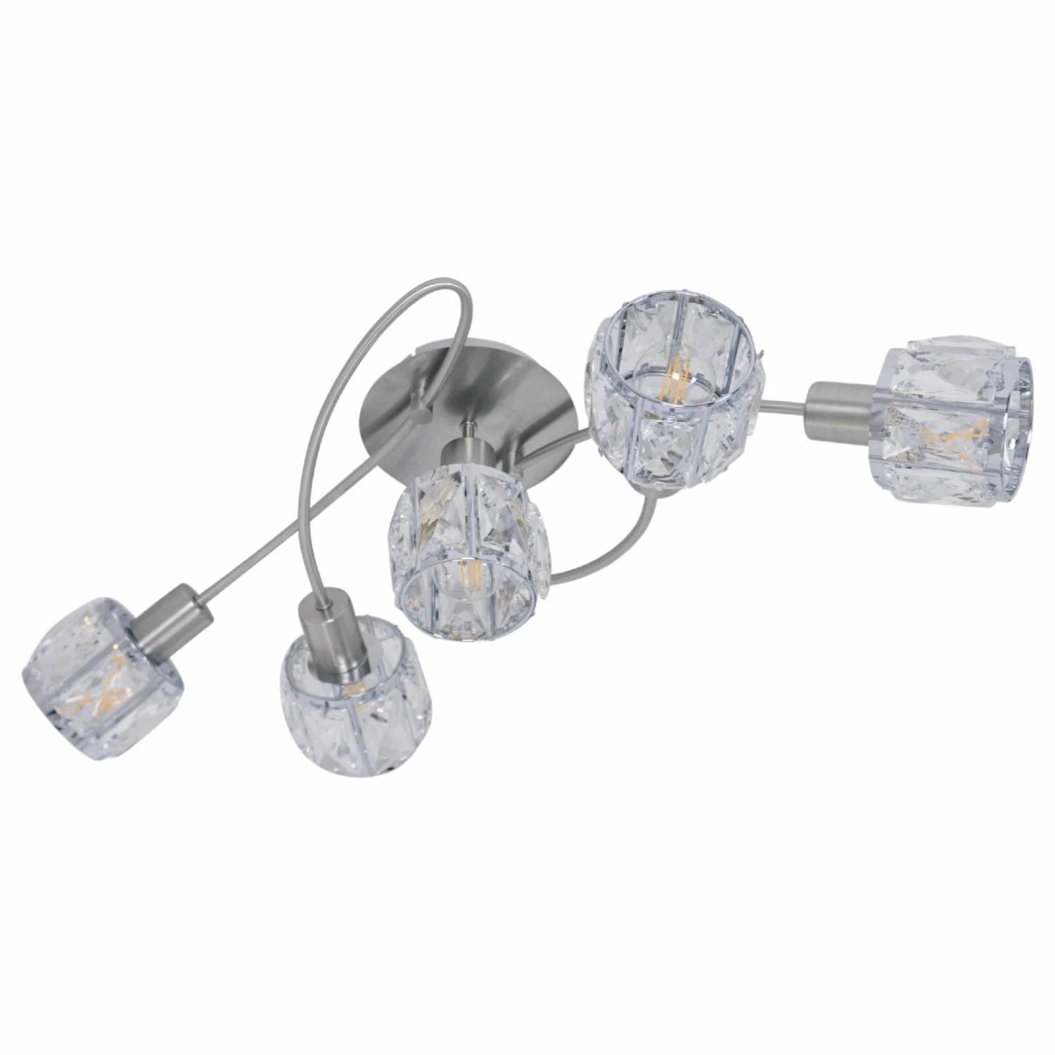 LED-Deckenleuchte JOSEFA - stahl-blank - 5-flammig