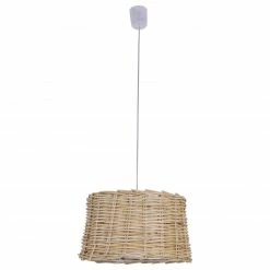 Korb-Pendelleuchte BASKET - natur - Ø 38 cm