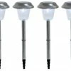 6er-Set Solar-LED-Erdspieß - stahl