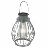 Solar-LED-Leuchte - silber - Metall