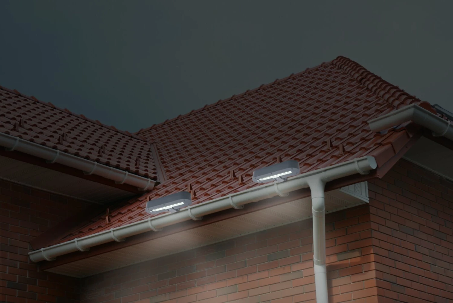 2er-Set LED-Solar-Dachrinnenleuchte - grau – Bild 4