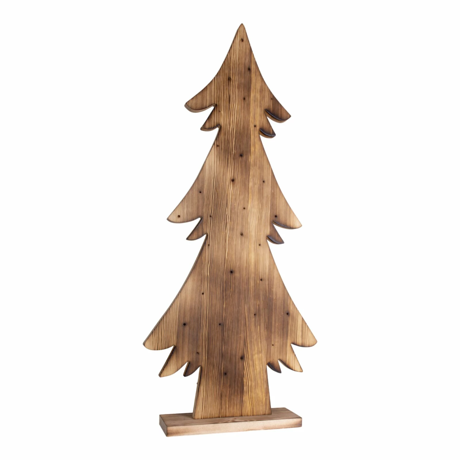 LED-Holztannenbaum - warmweiß - 90 cm hoch