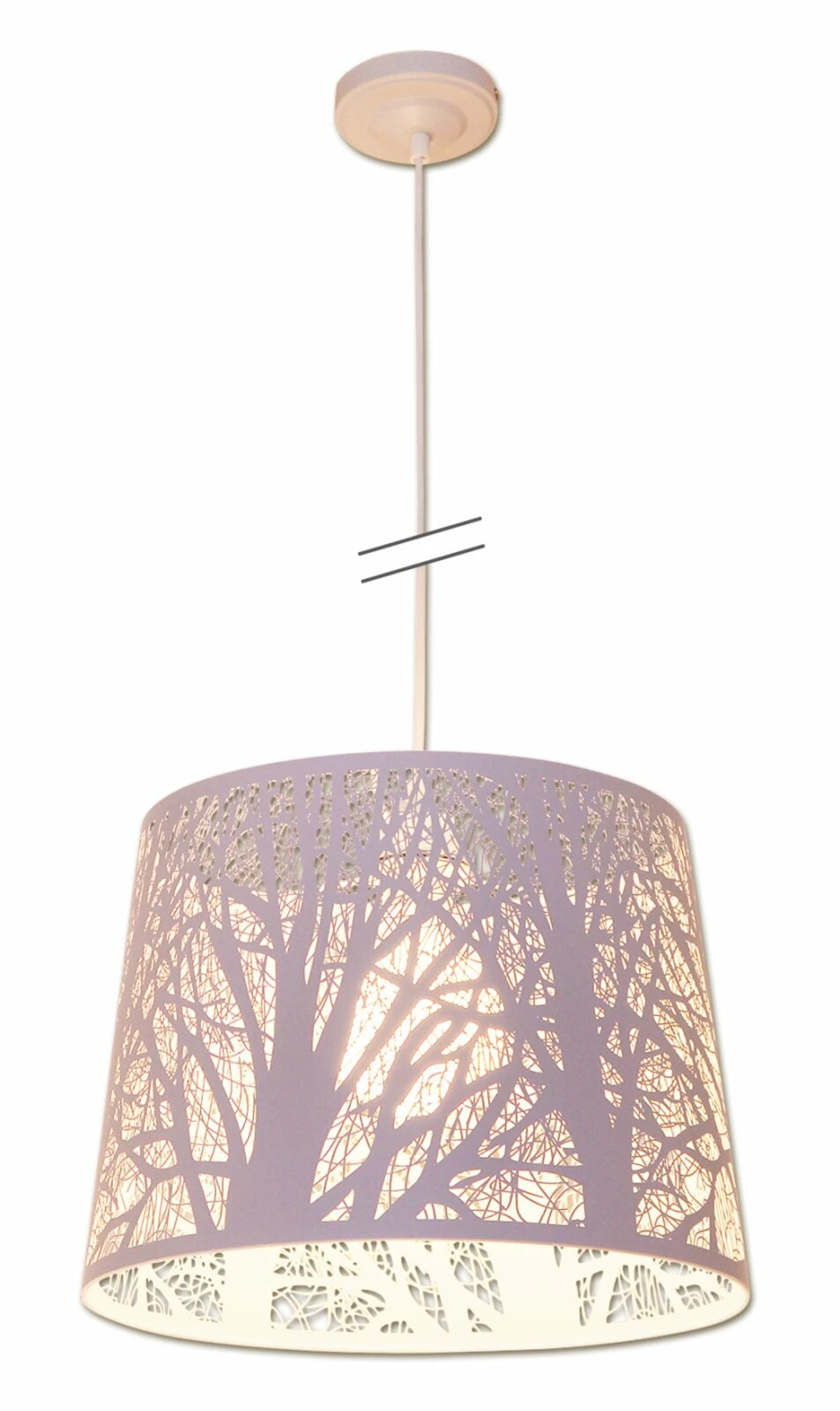 Pendelleuchte WHITE WOOD - weiß - Metall – Bild 3