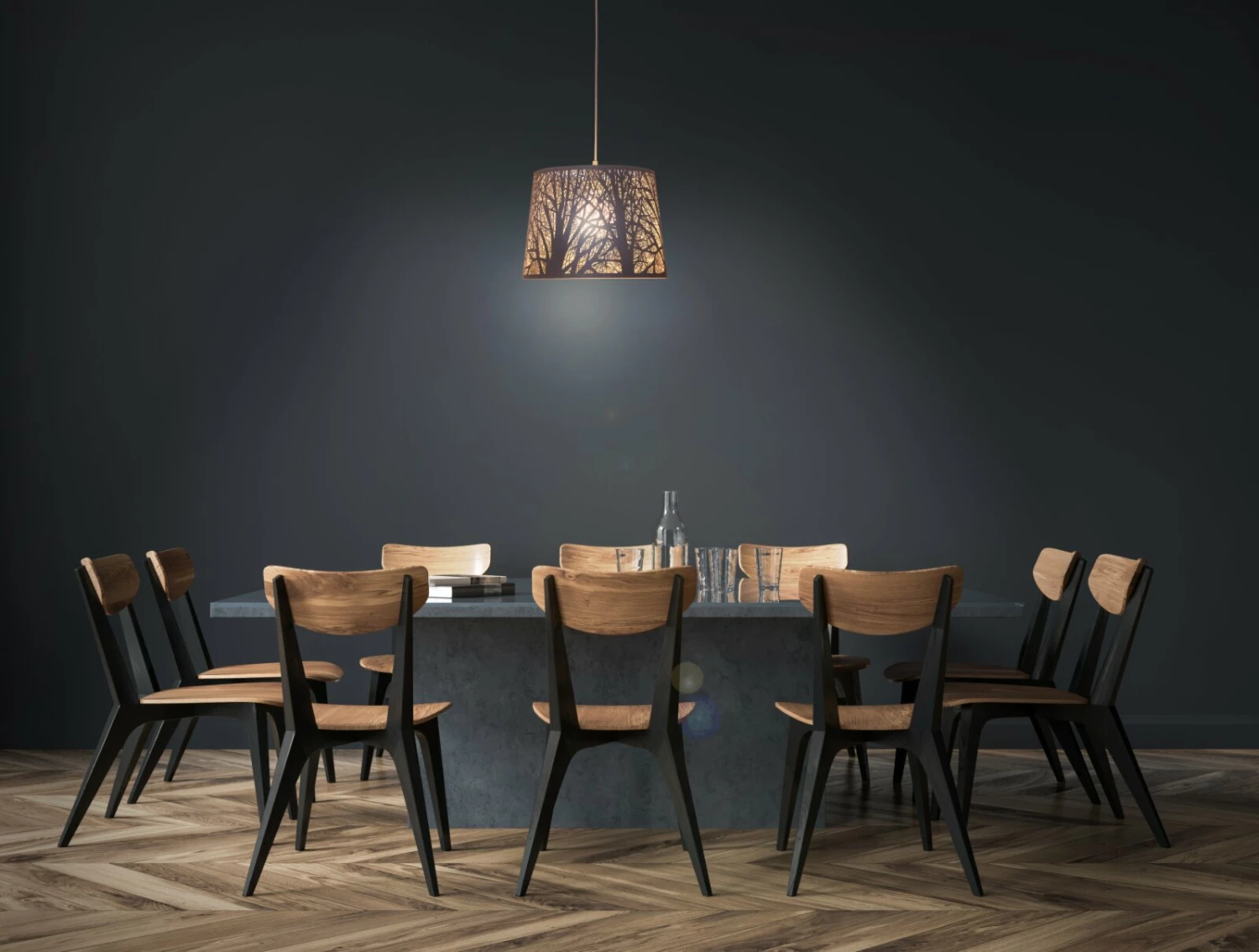 Pendelleuchte WHITE WOOD - weiß - Metall – Bild 4