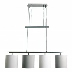 Pendelleuchte - grau-weiß - 4-flammig