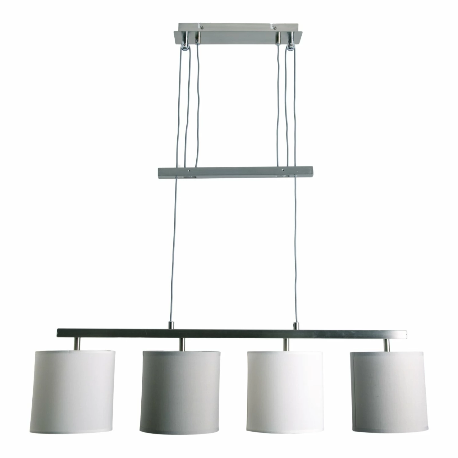 Pendelleuchte - grau-weiß - 4-flammig